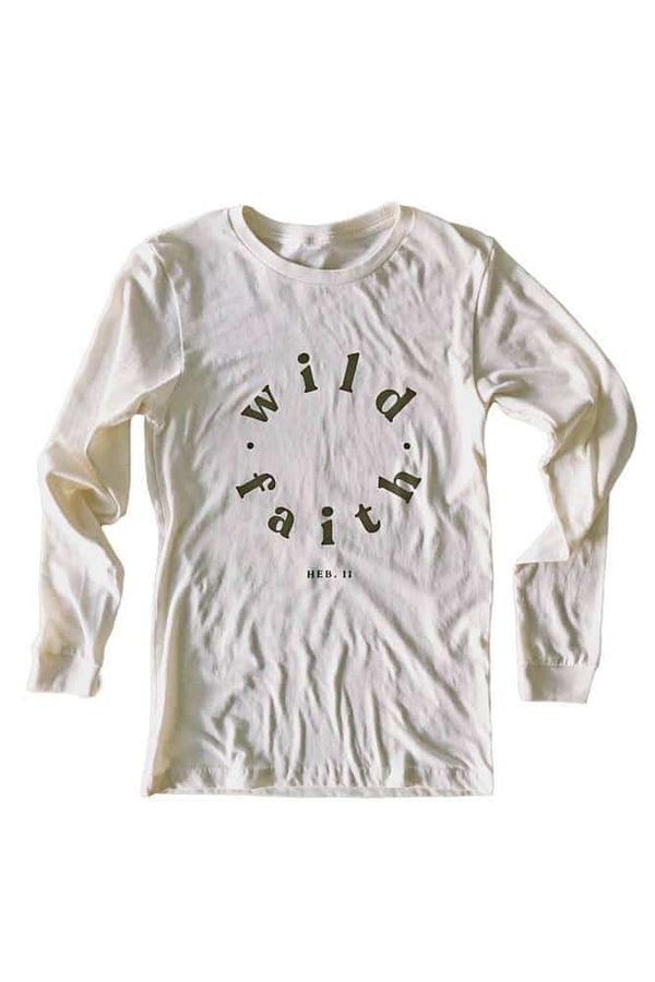 Wild Faith Natural Longsleeve Tee - Hope Outfitters