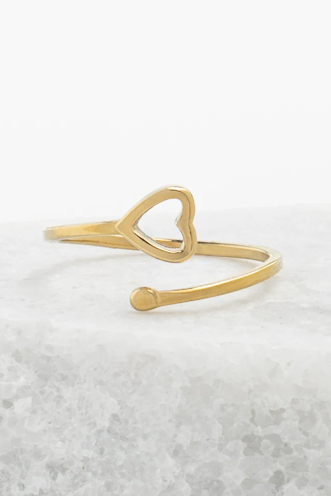 Handmade Gold God is Love Ring