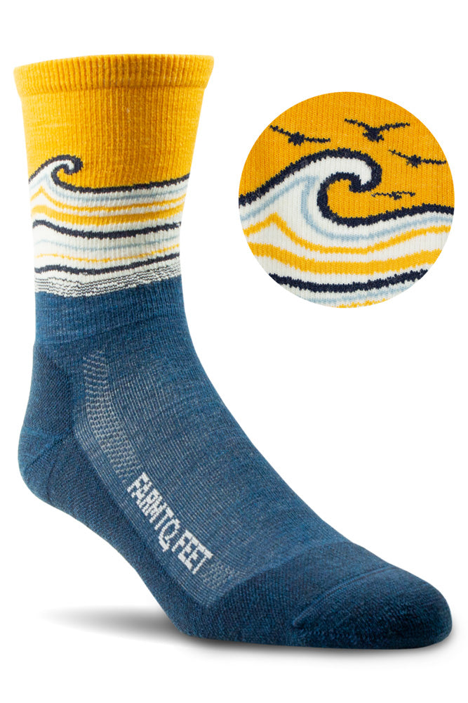 100% USA Made - 3/4 Surf Break Socks