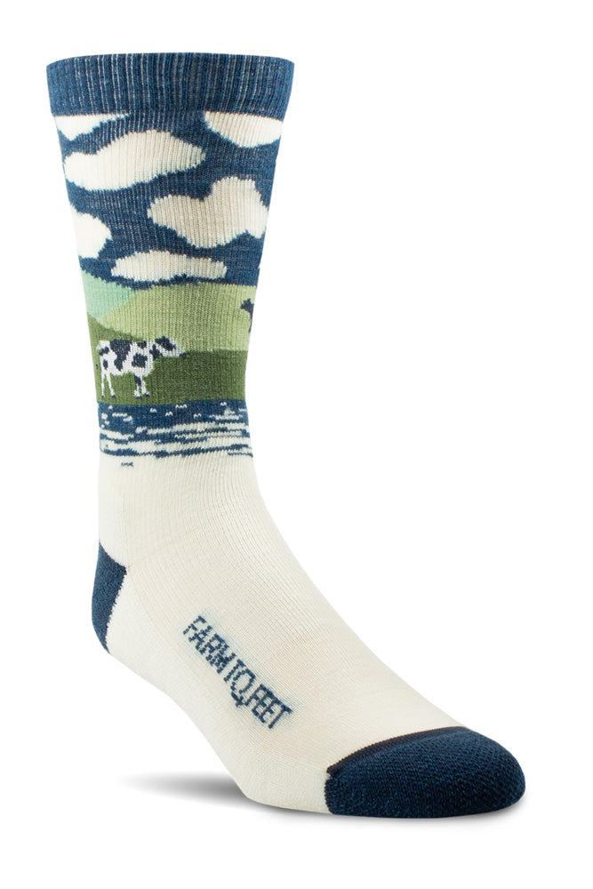 100% USA Made - Merino - Farmer Crew Socks