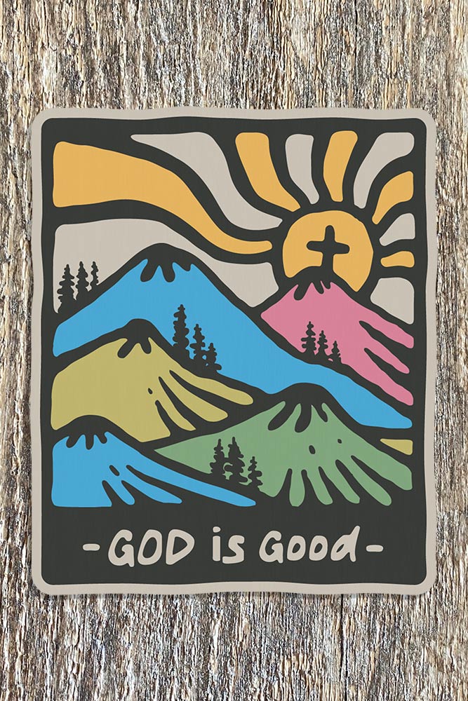 God is Good Sunrise Sticker