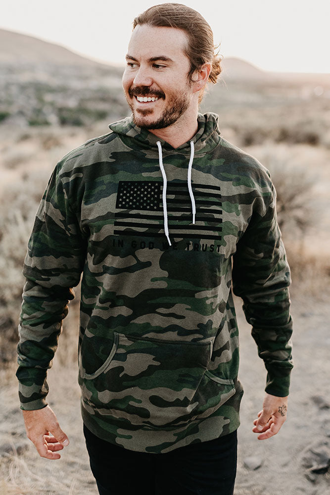 In God We Trust Camo Hoodie