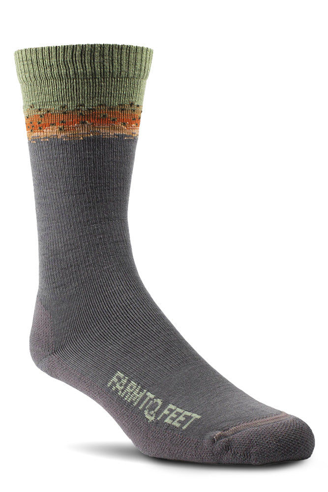 100% USA Made - Merino - Missoula Gray Crew Socks