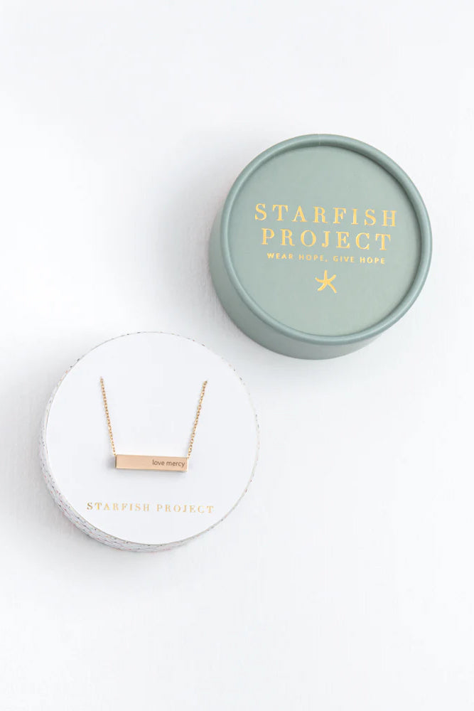 Walk Humbly Bar Necklace - Starfish Project