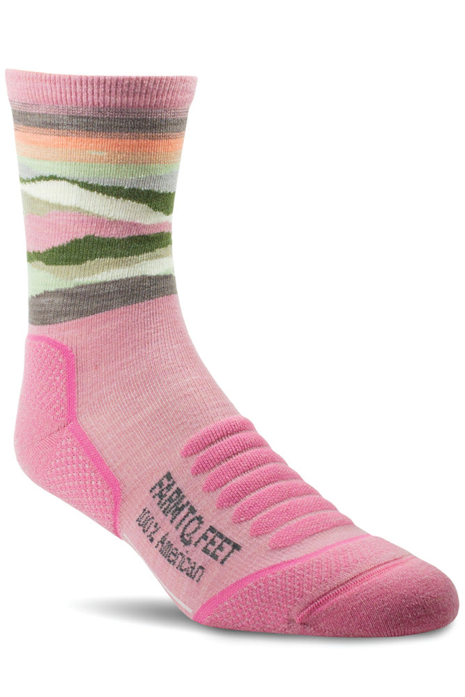 100% USA Made - Merino - 3/4 Max Patch Pink Socks