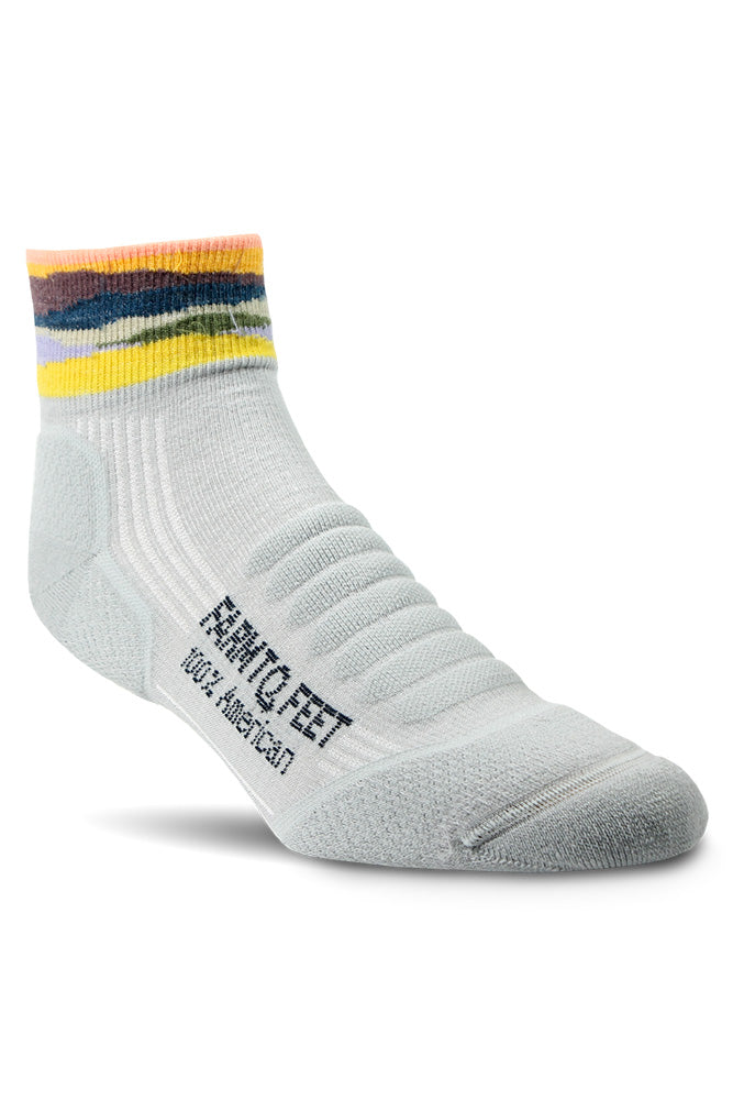 100% USA Made - Merino - Max Patch Silver 1/4 Socks